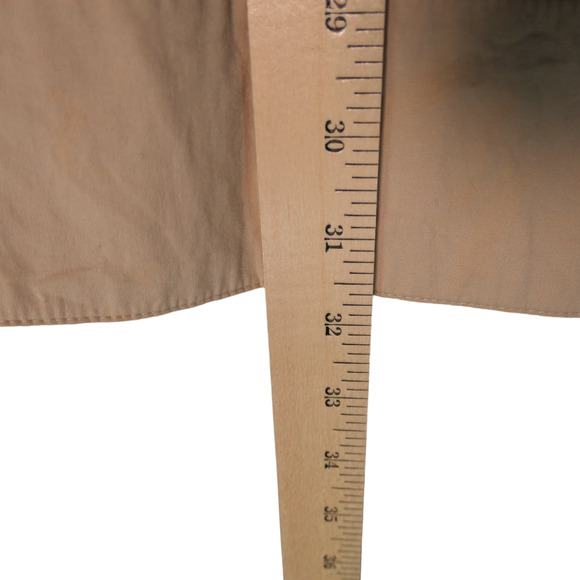 Coogie Safari Mini Dress Womens L Khaki Sequin Tiger Detail Pockets Roll Tab - Picture 11 of 15